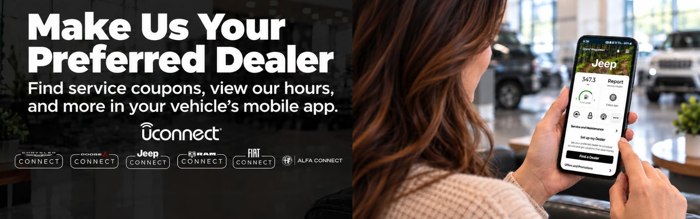 uconnect® make us your preferred dealer | Boardwalk Chrysler Dodge Jeep Ram in Redwood City CA
