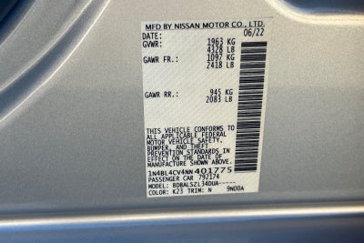 2022 Nissan Altima SR FWD