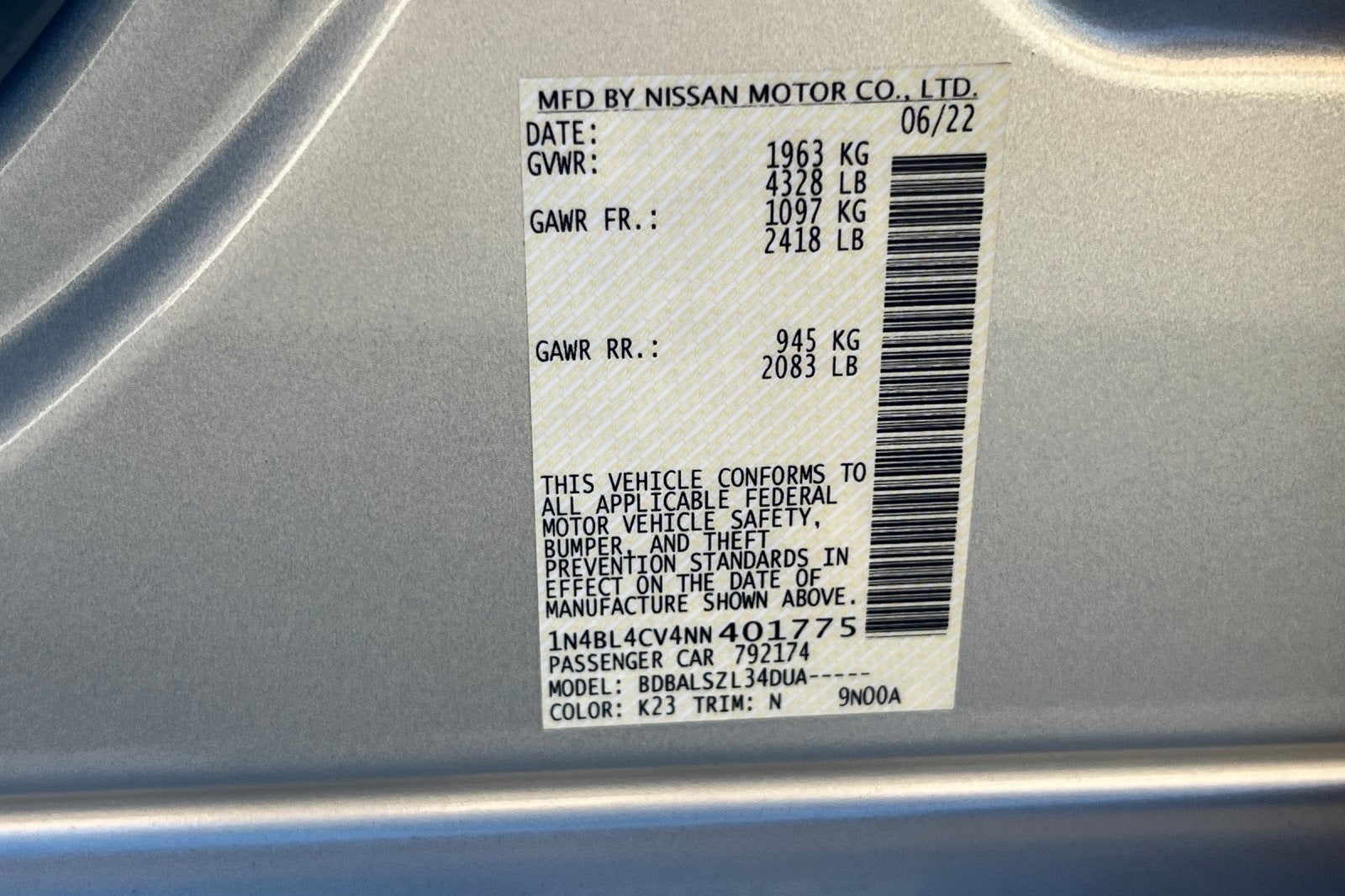 2022 Nissan Altima SR FWD