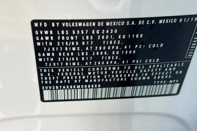 2019 Volkswagen Tiguan 2.0T SE