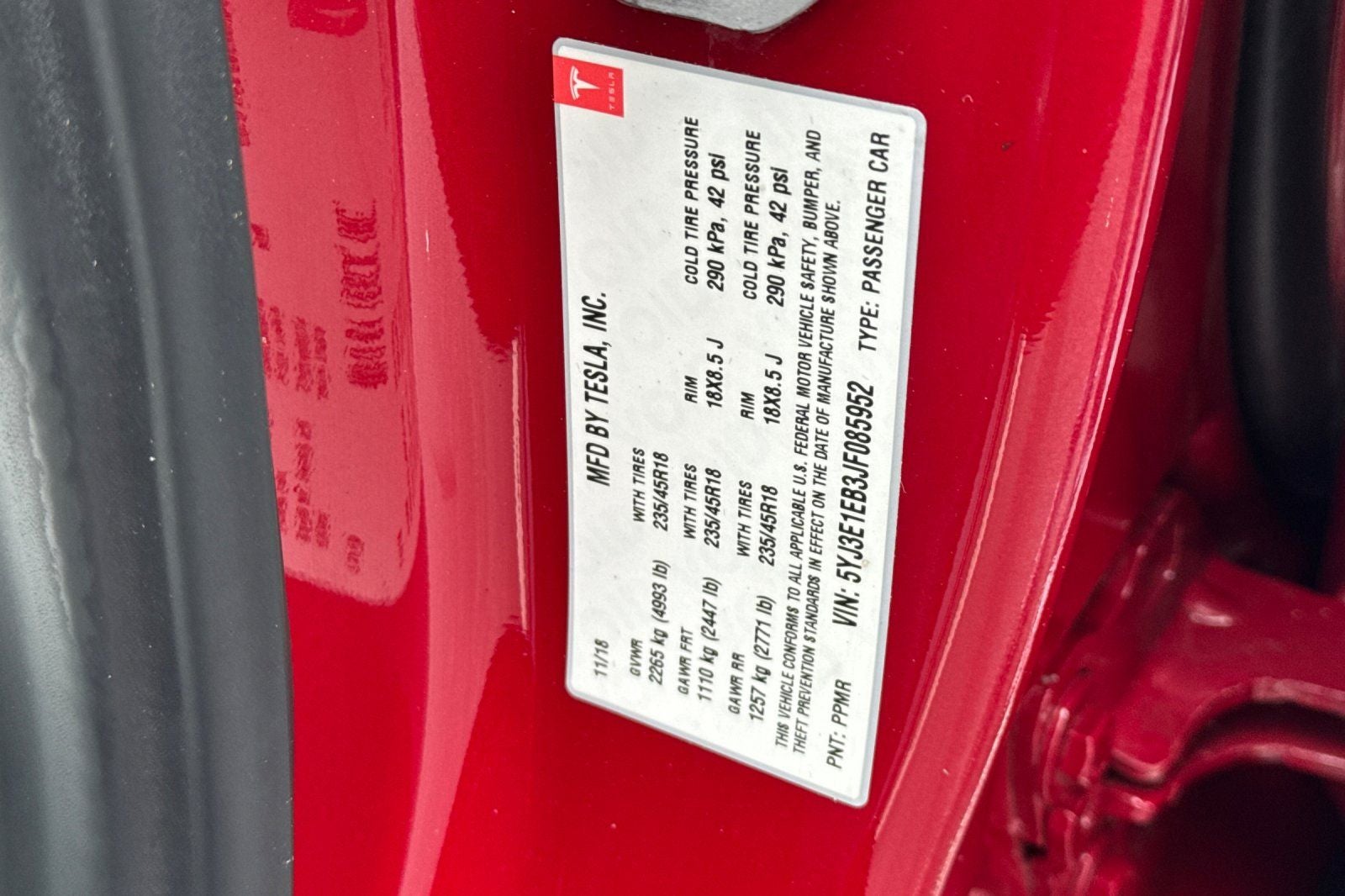 2018 Tesla Model 3 Long Range