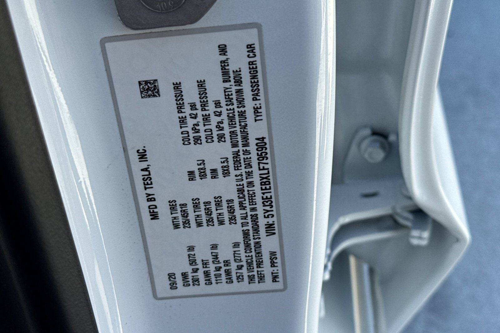 2020 Tesla Model 3 Long Range Dual Motor All-Wheel Drive