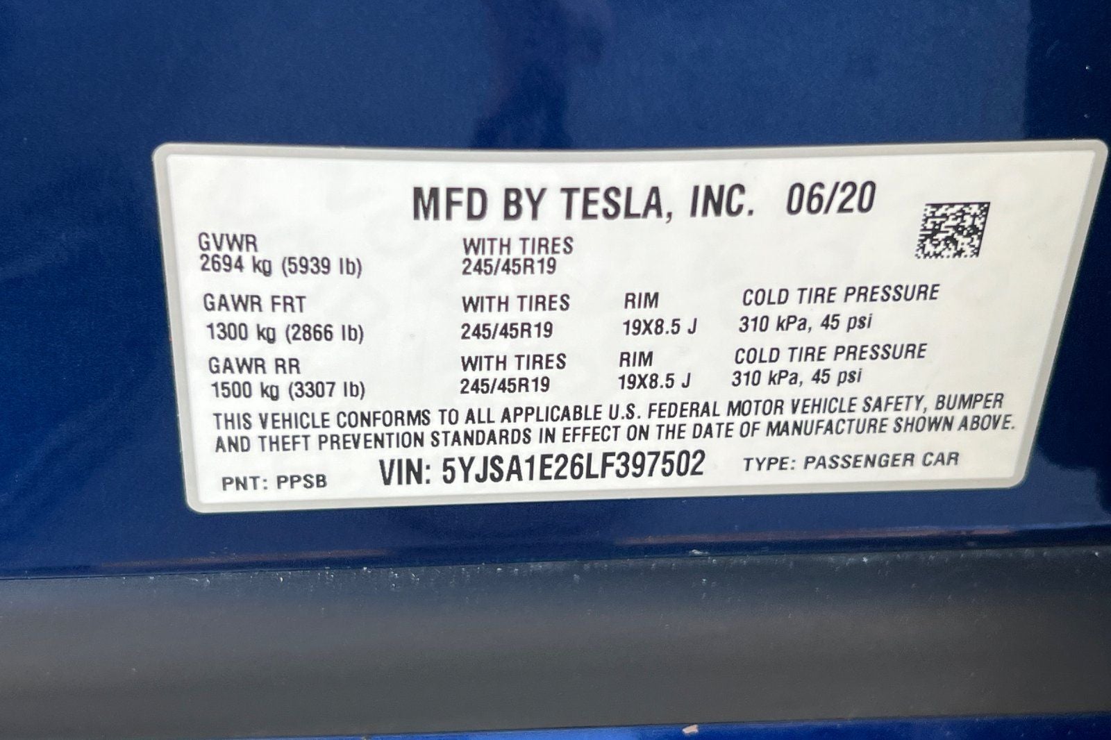 2020 Tesla Model S Long Range Plus Dual Motor All-Wheel Drive