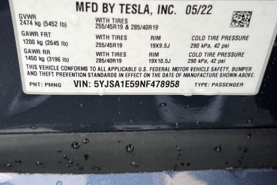 2022 Tesla Model S Dual Motor All-Wheel Drive