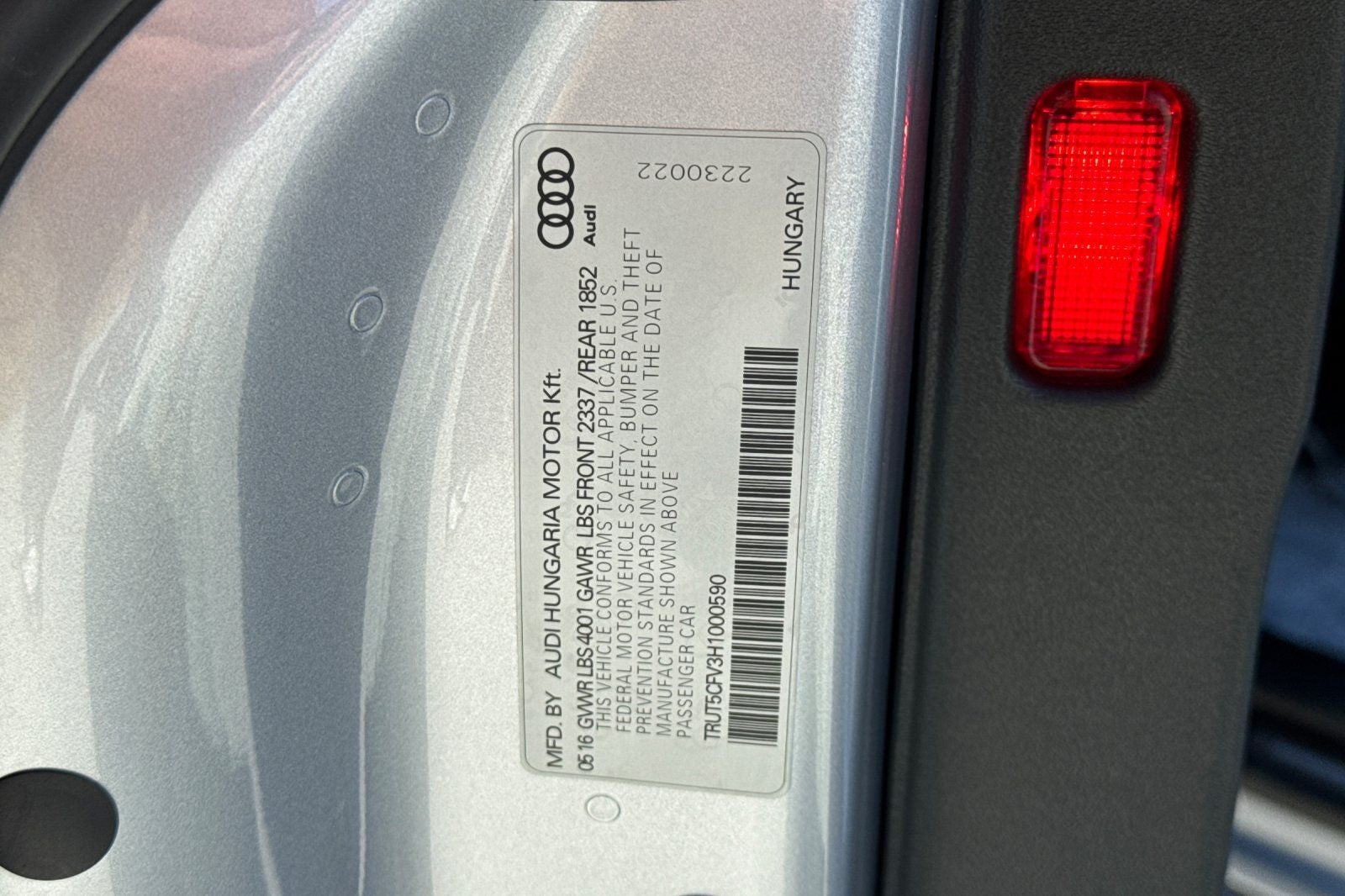 2017 Audi TT Roadster 2.0T (S tronic) (No Longer Available For Ordering)