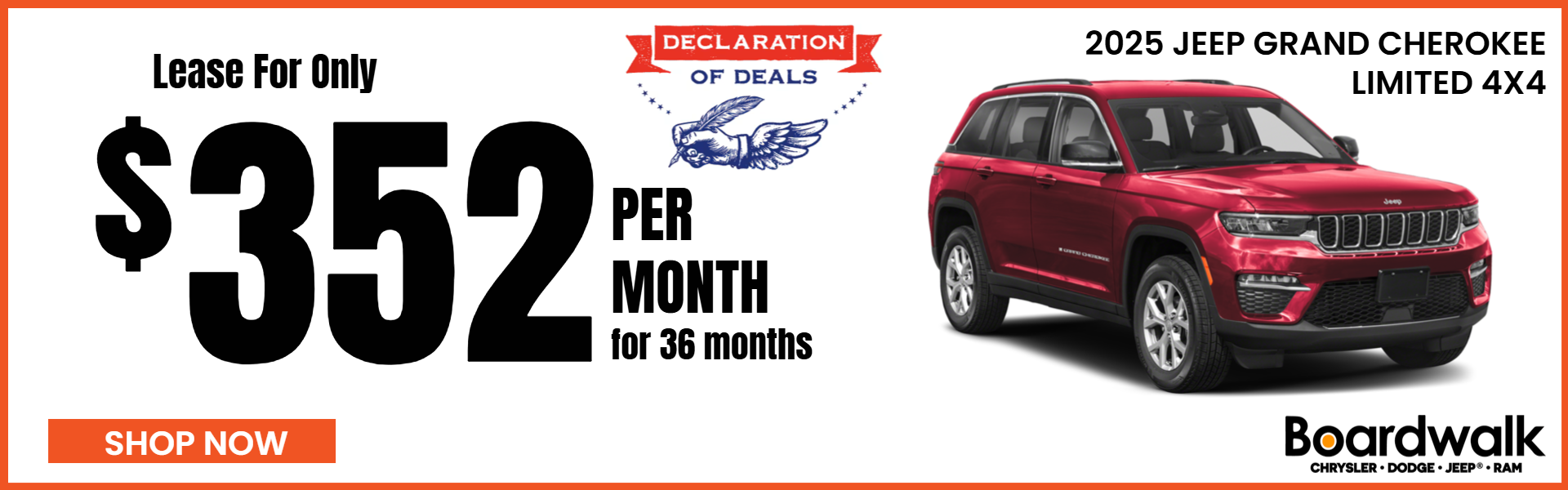 JEEP GRAND CHEROKEE OFFERS FROM BOARDWALK CDJR