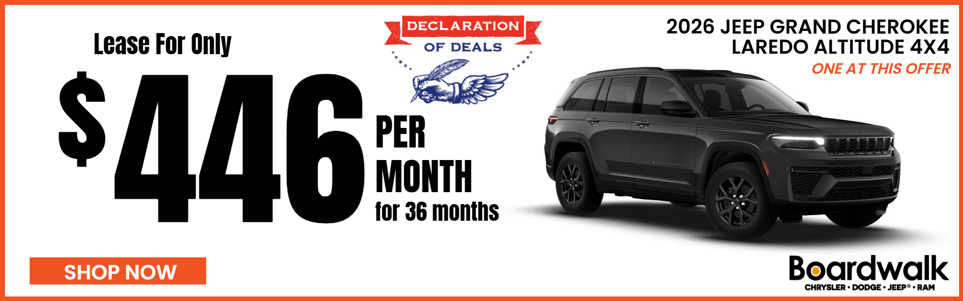 JEEP GRAND CHEROKEE OFFERS FROM BOARDWALK CDJR