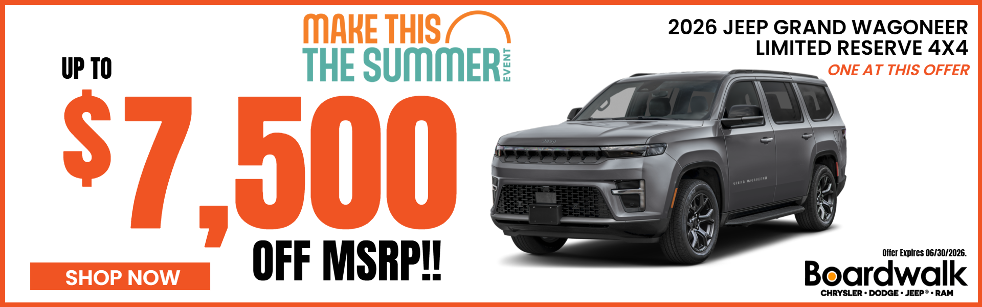 JEEP GRAND WAGONEER AT BOARDWALK CHRYSLER DODGE JEEP RAM
