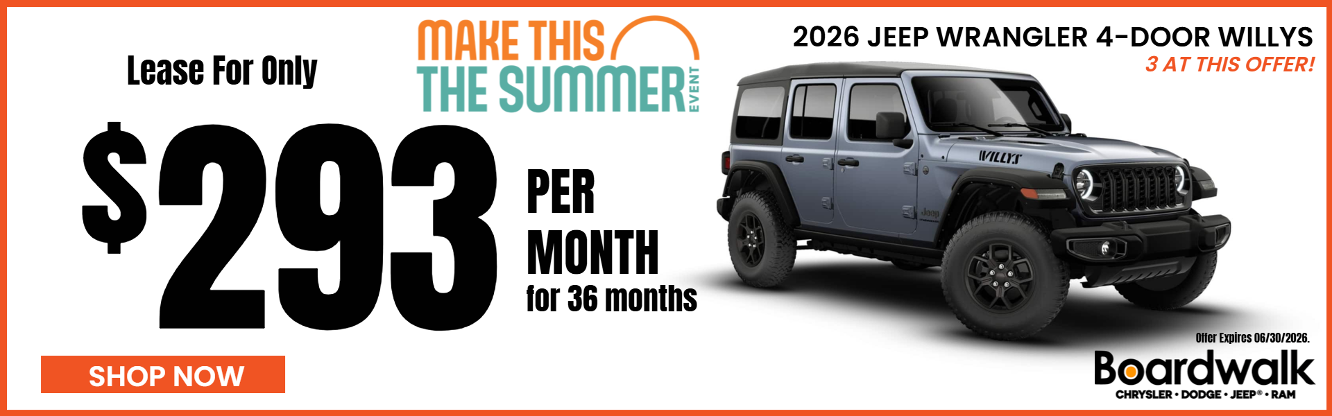 WRANGLER WILLYS AT BOARDWALK CHRYSLER DODGE JEEP RAM
