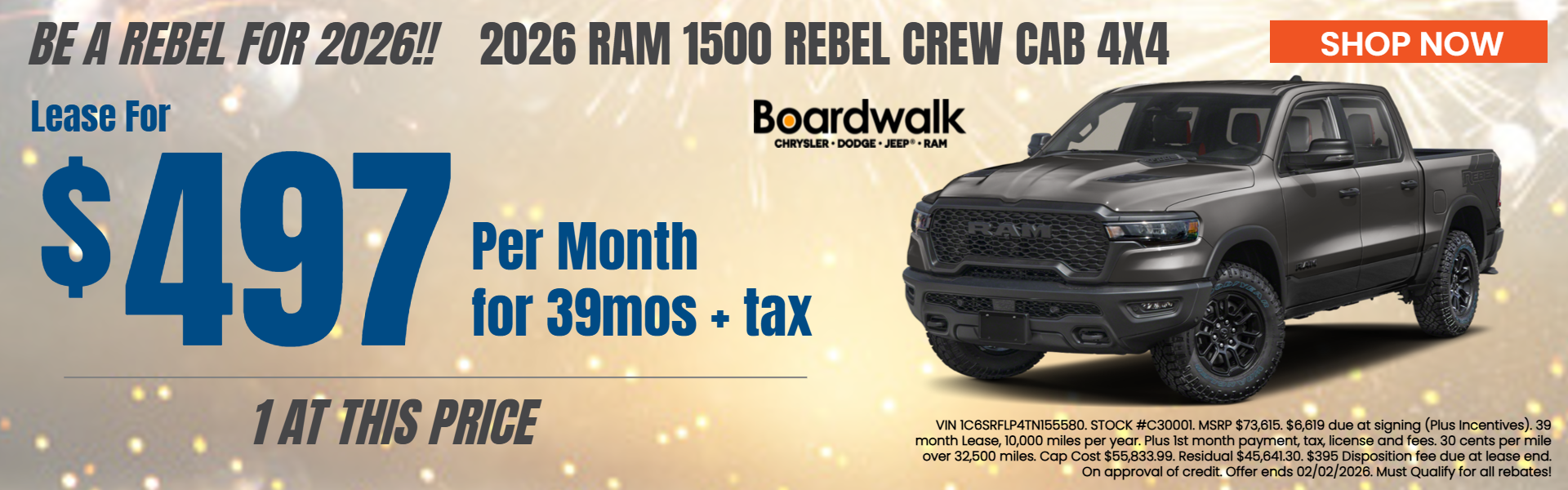 RAM 1500 REBEL AT BOARDWALK CHRYSLER DODGE JEEP RAM