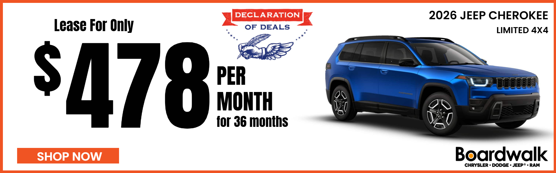 JEEP CHEROKEE OFFER AT BOARDWALK CHRYSLER DODGE JEEP RAM