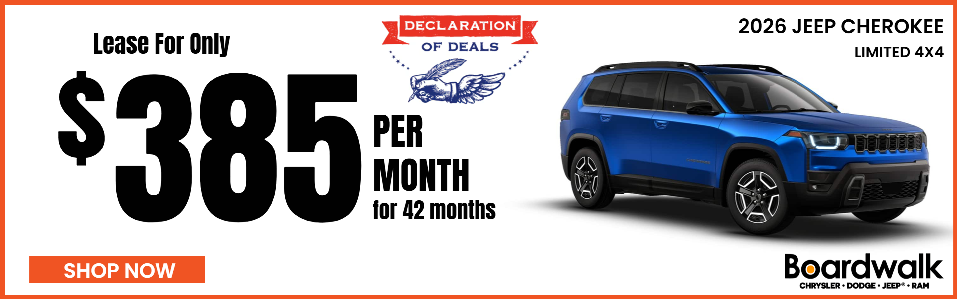 JEEP CHEROKEE OFFER AT BOARDWALK CHRYSLER DODGE JEEP RAM