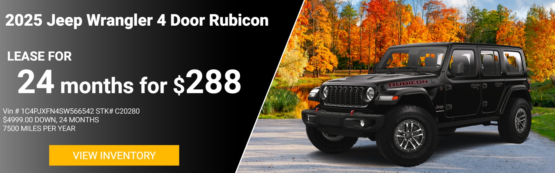 Lease for $288 per month